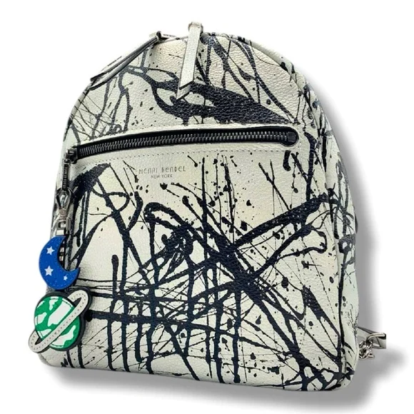 Henri Bendel Splatter Leather Backpack  - Rare Find - Picture 2 of 16